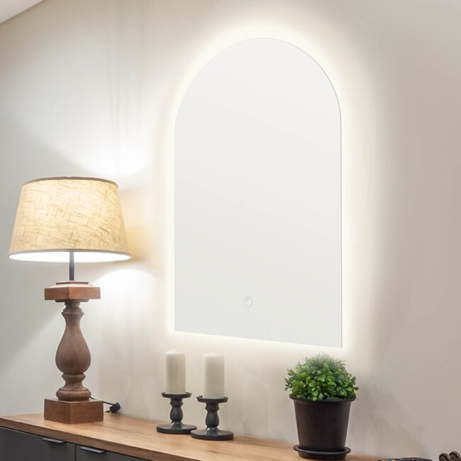 Arched LED Backlit Mirror