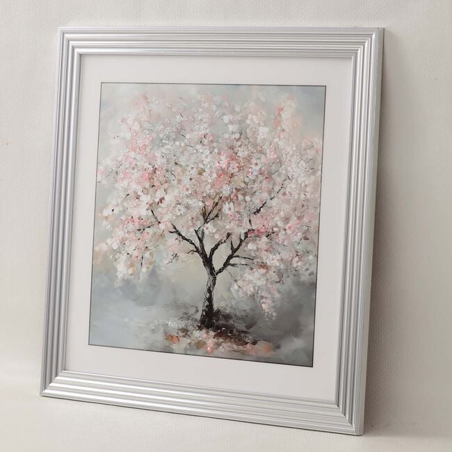 Cherry Blossom Jewelled Framed Art 60cm x 60cm