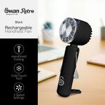 SWAN Rechargeable handheld Fan Black