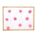 Light Up Pink Roses Wall Decoration