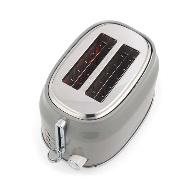 SALTER RETRO GREY CURVED BODY 2 Slice Toaster