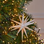 Glitter Icicle Star Tree Decoration - White