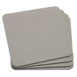 Leather Coasters 4 Pack - Grey