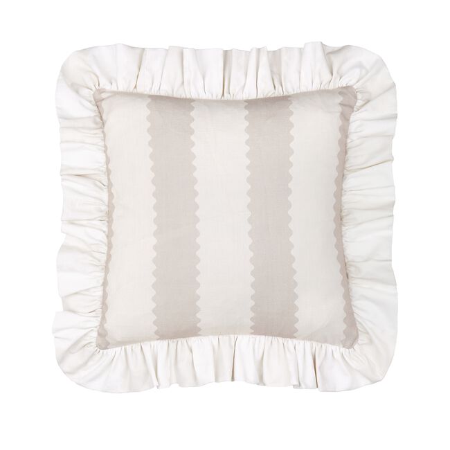 WYLDER BIRDIE STRIPE OAT/MILK 45X45 Cushion