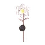 60CM SOLAR METAL FLOWER Garden Stake Pink