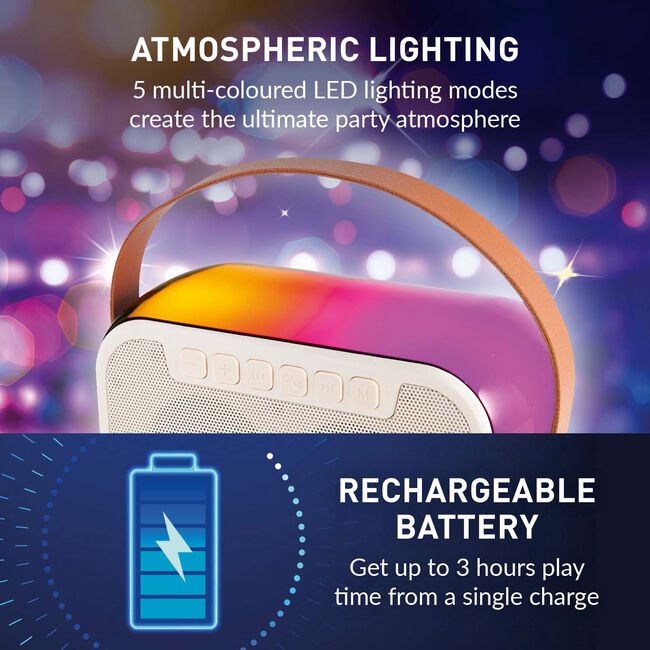 ITEK Bluetooth Light Up Karaoke Speaker