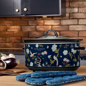 Laura Ashley Elveden Navy 6.5L Slow Cooker