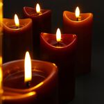 LED Pillar Candle Red - Set of 3