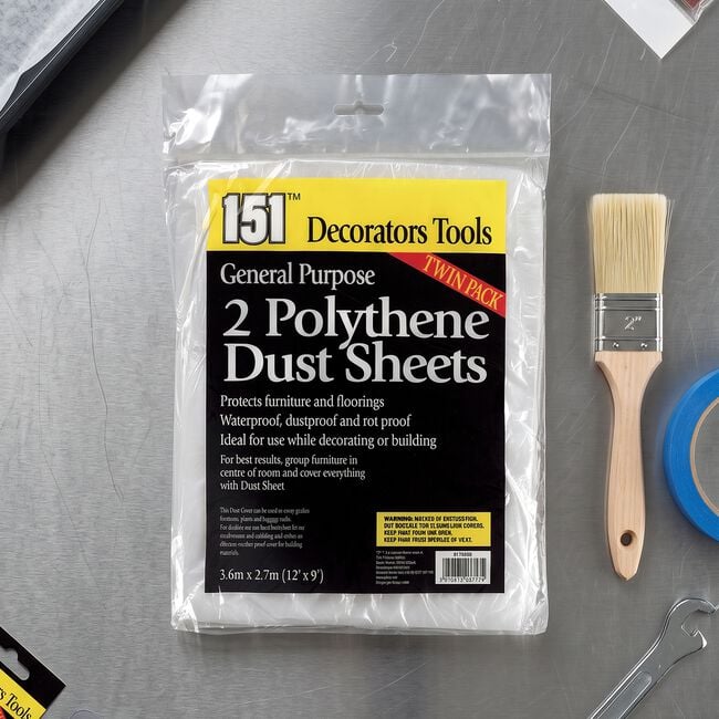 Polythene Dust Sheets - 2Pk