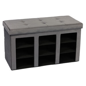 Ottomans Home Store More With the children's storage benches, we have combined practical storage, with the option to create a cosy sitting area when combining the bench with one of our children's tables. folding slim shoe storage ottoman grey 108903