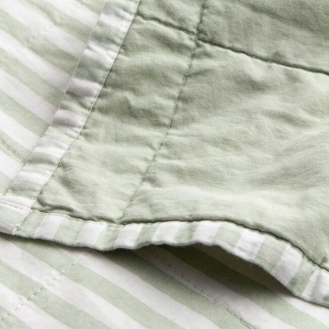 YARD HEBDEN STRIPE EUCALYPTUS/BAY GREEN 150x200cm Bedspread 