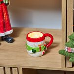 Christmas Snowman Ceramic Candle