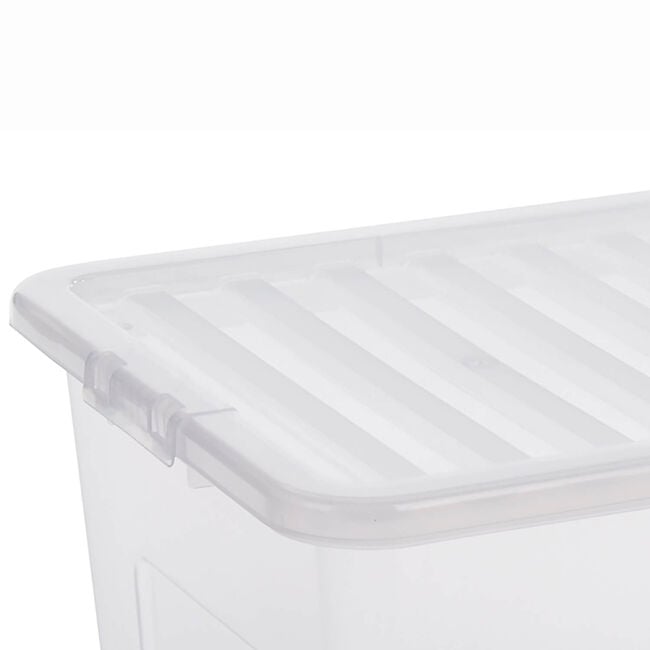 Wham Crystal 80L Clear Storage Box & Lid