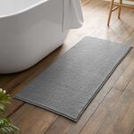 CATHERINE LANSFIELD EXTRA LONG BOBBLE BATH MAT SILVER