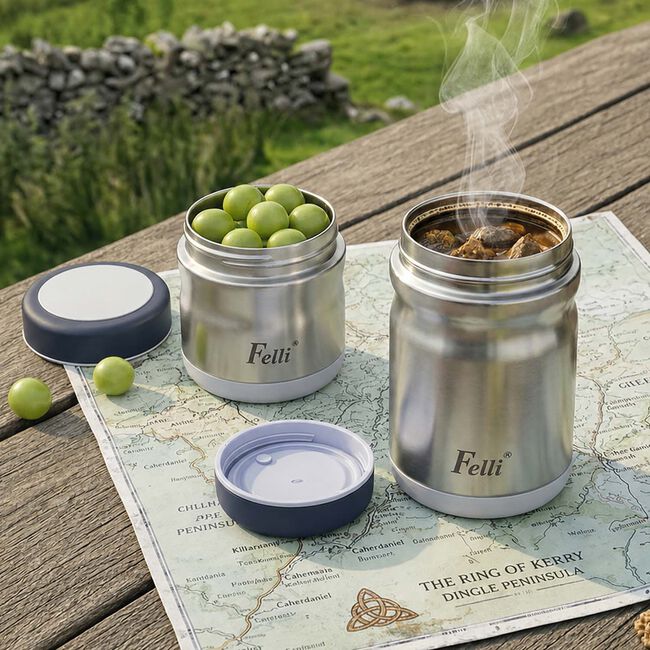 FELLI STAINLESS STEEL 0.35L Vacuum Food Jar