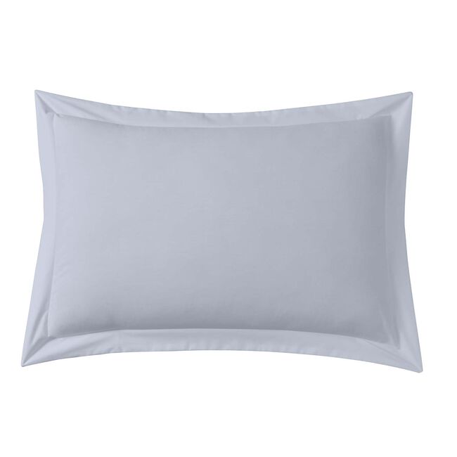 OXFORD PILLOWCASE PAIR Luxury Percale Silver 11L