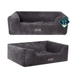 GREY TWILL PET BED LARGE 71X58X25CM