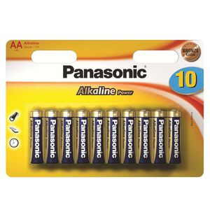 Panasonic Alkaline Power 10 Pack AA Batteries