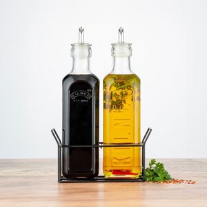 Kilner Oil Bottle Set with Metal Rack