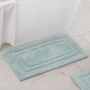 COTTON BORDER ETHER BLUE 50x80 Bath Mat
