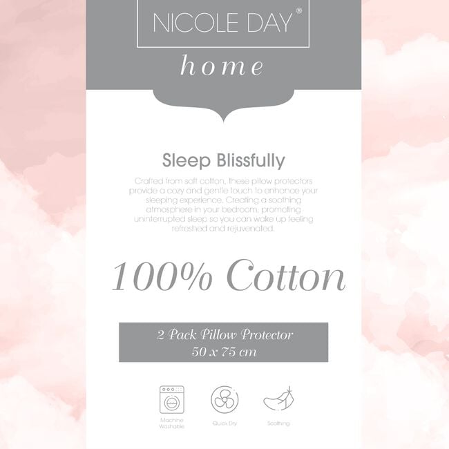 Scented Cotton Pillow Protector 2Pk