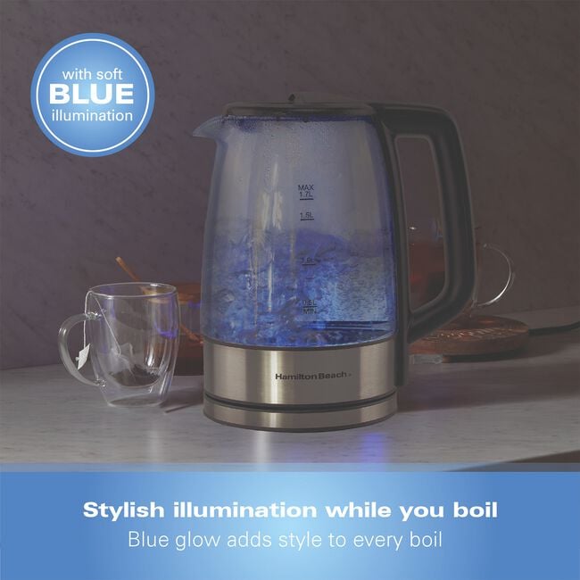 Hamilton Beach 1.7L Glass Kettle
