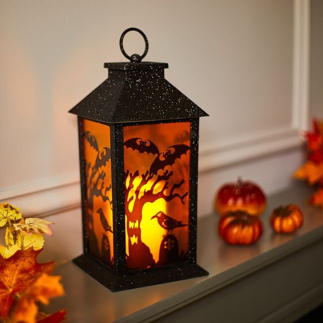 Halloween Lantern with Flameless Candle