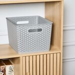 Geometric 19L Grey Basket