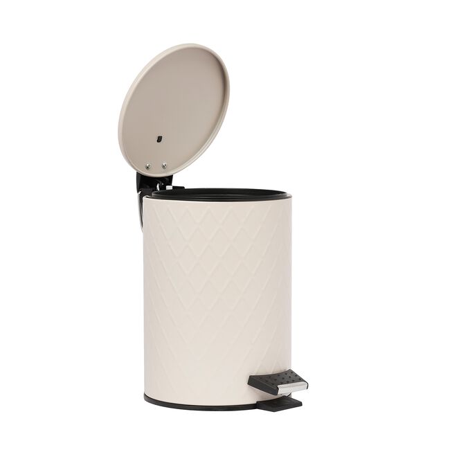 PIFCO RIBBED 3L BEIGE Bathroom Bin