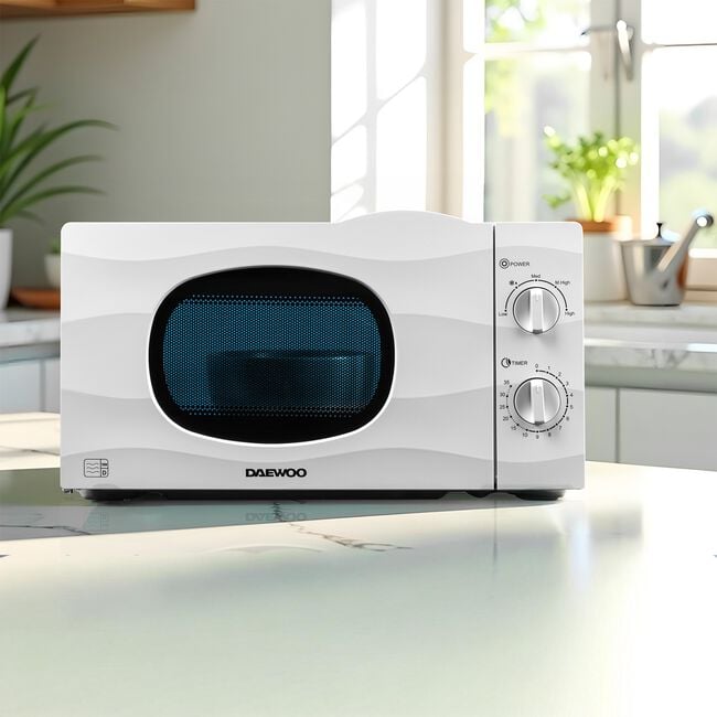 Daewoo White 20L 700W Microwave