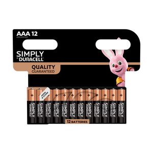 Duracell Simply AAA Batteries 12 Pack