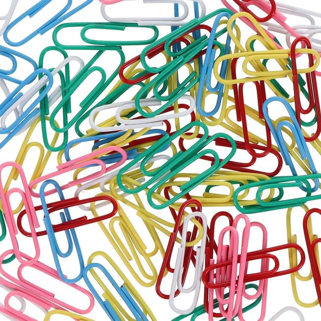 Concept Coloured Paper Clips 75 Pack