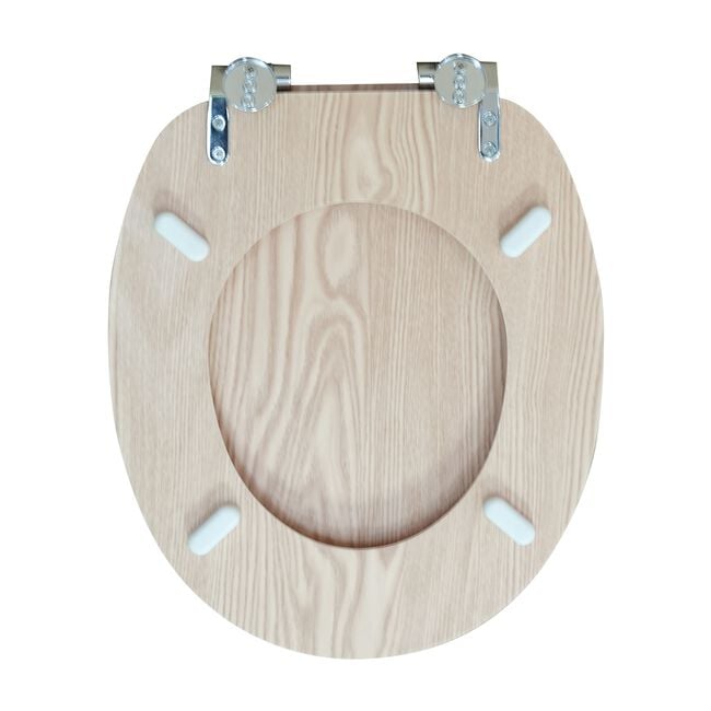 Bamboo Effect Slow Closing Toilet Seat