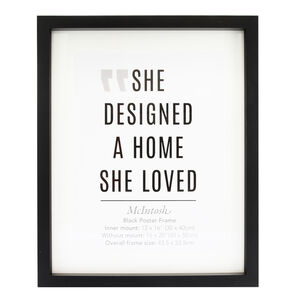 40X50CM MCINTOSH Black POSTER Frame
