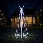 1.5M Outdoor Light Up Christmas Tree Silhouette