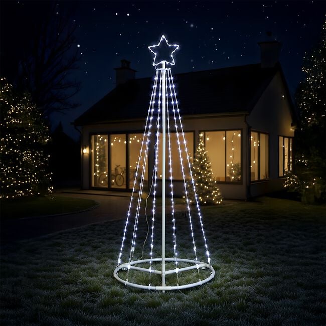 1.5M Outdoor Light Up Christmas Tree Silhouette