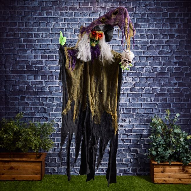 1.8m Hanging Witch With Hat