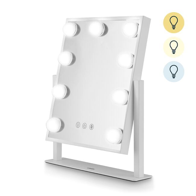 CARMEN HOLLYWOOD 9 BULB WHITE Vanity Mirror
