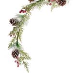 1.5m Christmas Snow Pine & Berry Garland