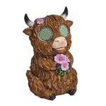 Highland Cow Solar Garden Light with Moving Eyes