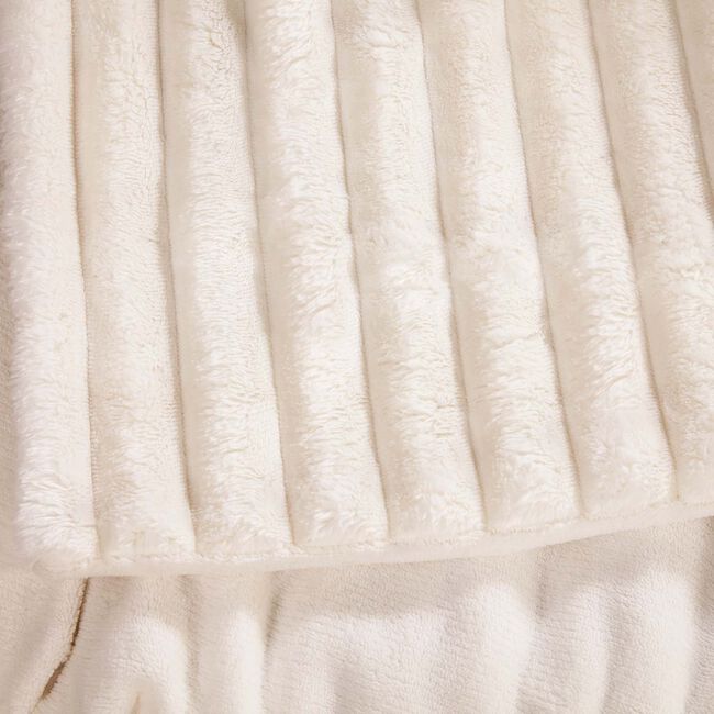 RUANE CORD VELVET WHITE 150x200cm Throw 