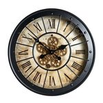 Black Cogs Clock 60cm 