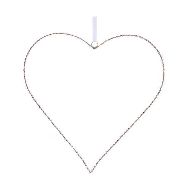 60cm Glitter Heart Copper Wire