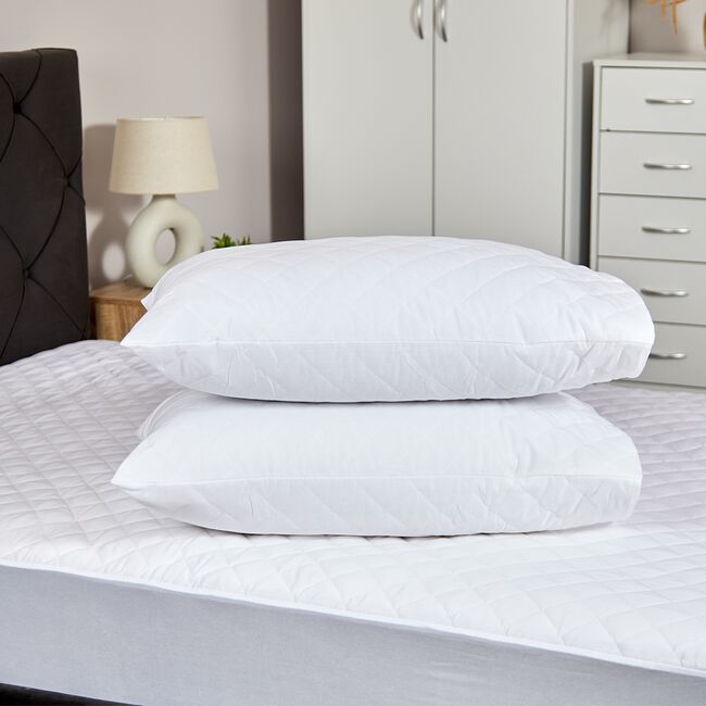 Quilted Pillowcase Protector Pair
