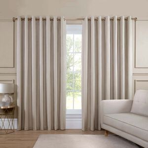BLACKOUT & THERMAL STRIPE SAND 66x54 Curtain