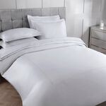 SINGLE DUVET COVER Double Stitch Silver 500tc