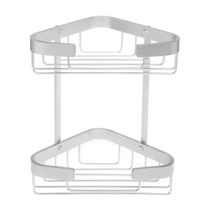 Aluminium Two Tier Corner Bathroom Caddy
