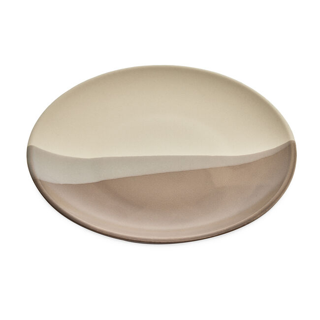ABNEY & CROFT THREE TONE Mocha Dinner Plate