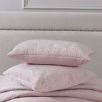 Quilted Hotel Velvet Cushion 45cm x 45cm - Blush