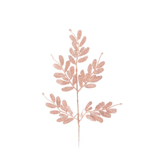 Christmas Glitter Fern and Feather Tree Pick